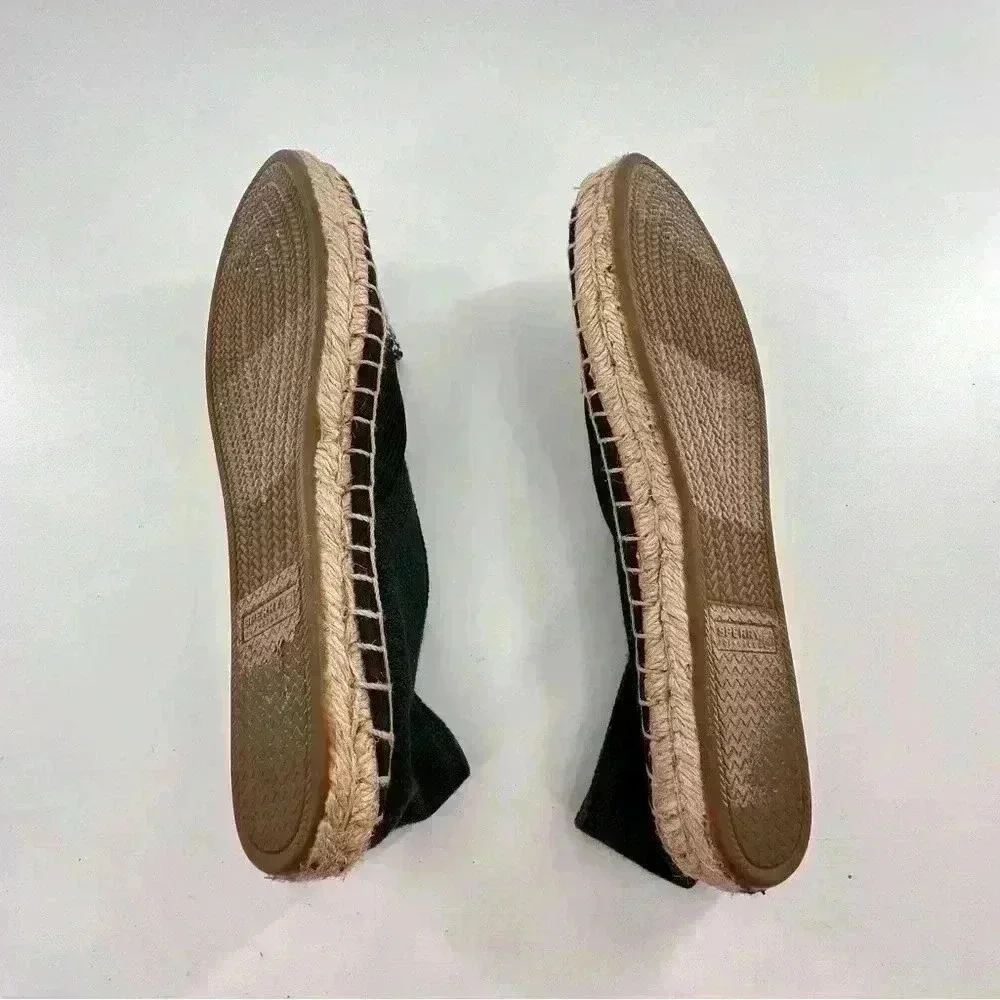 Sperry Katama Cape Espadrilles womens flats size 6 navy blue canvas slip on